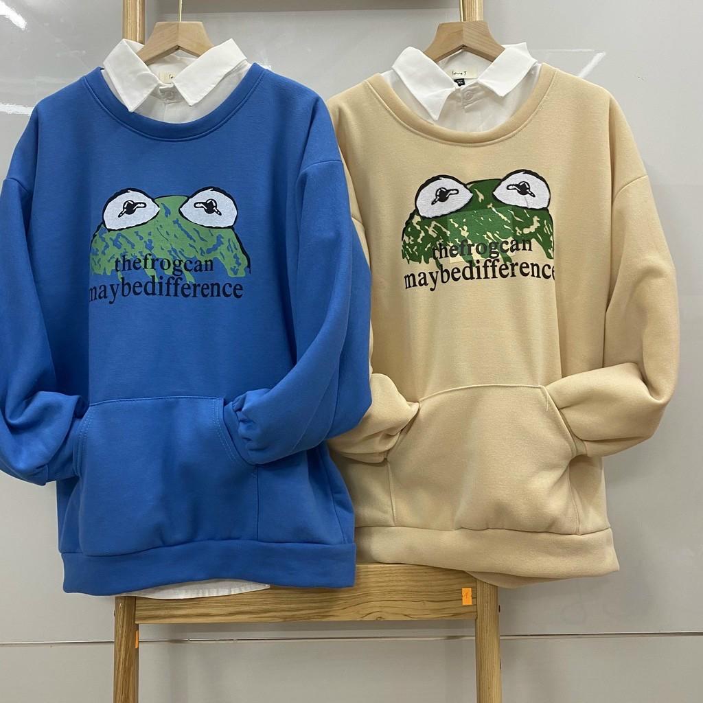  Áo Sweater - Áo Khoác Nỉ Nam Nữ Unisex ẾCH 2 Màu ( có ảnh thật )