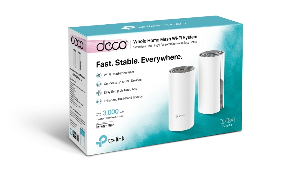 Bộ phát wifi TP-Link Mesh Deco E4 2-Pack AC1200Mbps - Hàng Chính Hãng