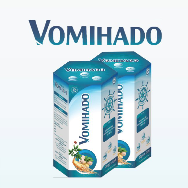Gói Uống Chống Say Tàu Xe VOMIHADO – Giảm Chóng Mặt, Buồn Nôn Do Say Sóng, Say Tàu Xe, Máy Bay – Không Gây Hại Sức Khỏe, Dạng Gói Tiện Lợi – Vomina Gói 15Ml