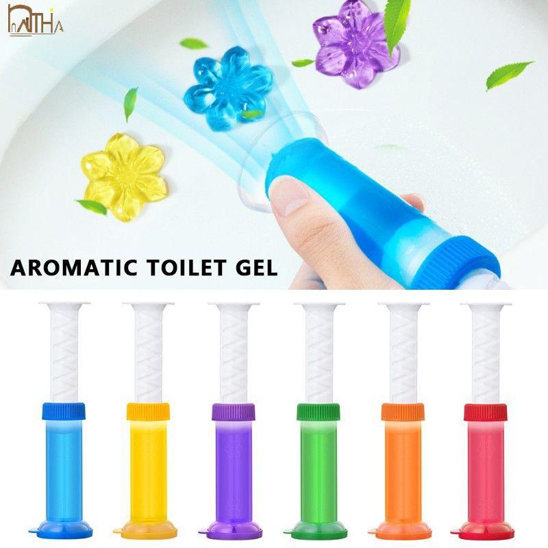 Gel khử mùi bồn cầu diệt khuẩn toilet gel dính bồn cầu dạng thạch hình bông hoa với 5 mùi thơm cho nhà vệ sinh