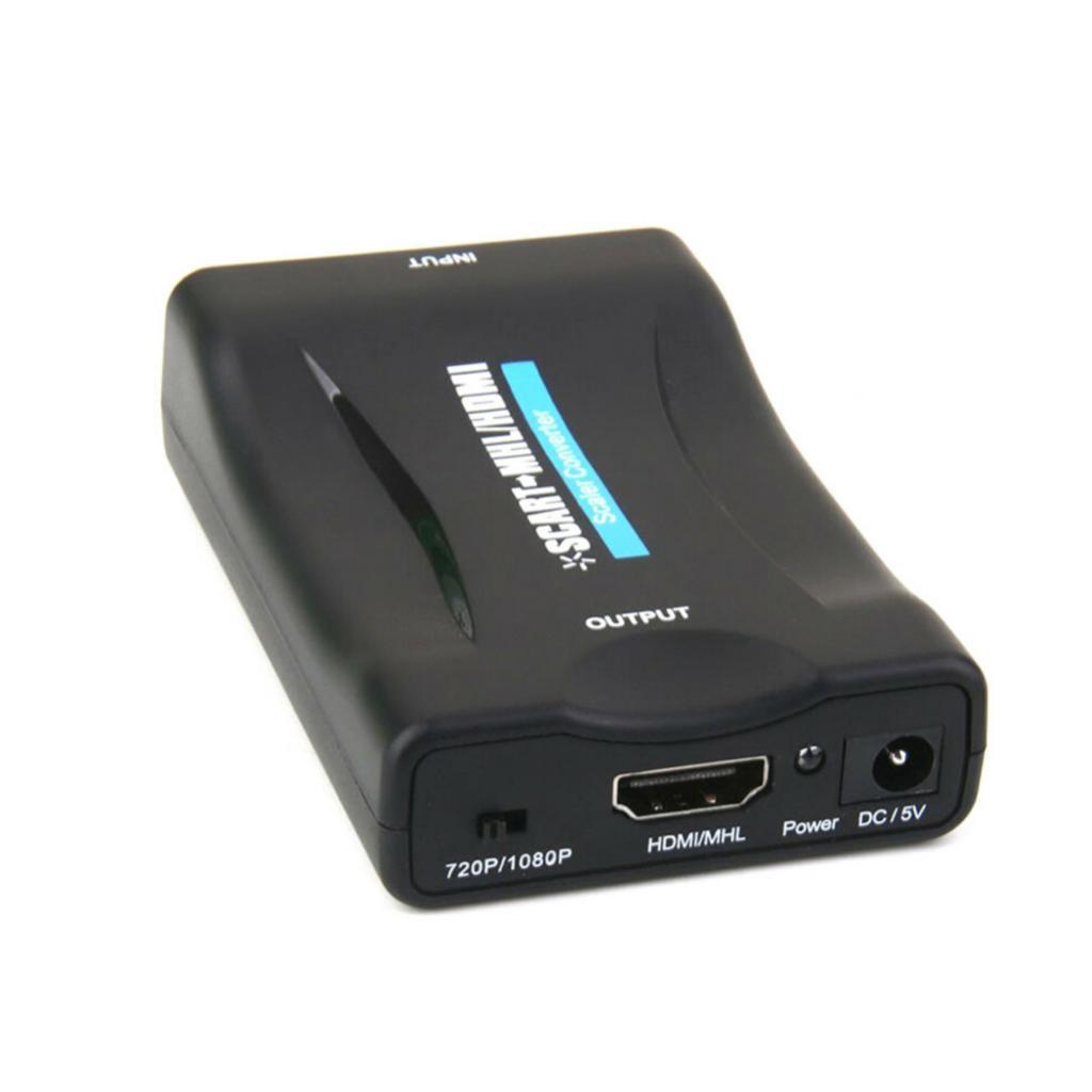 Scart To HDMI Converter Audio Video Adapter For 1080P HDTV STB Box