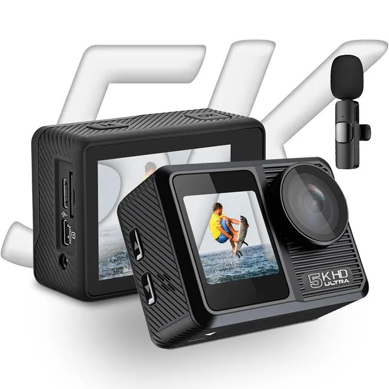Camera hành động gốc Ultra HD 5K 30fps Hiển thị đôi cảm ứng màn hình không thấm nước WIFI WiFi WiFi WiFi Sports Cam