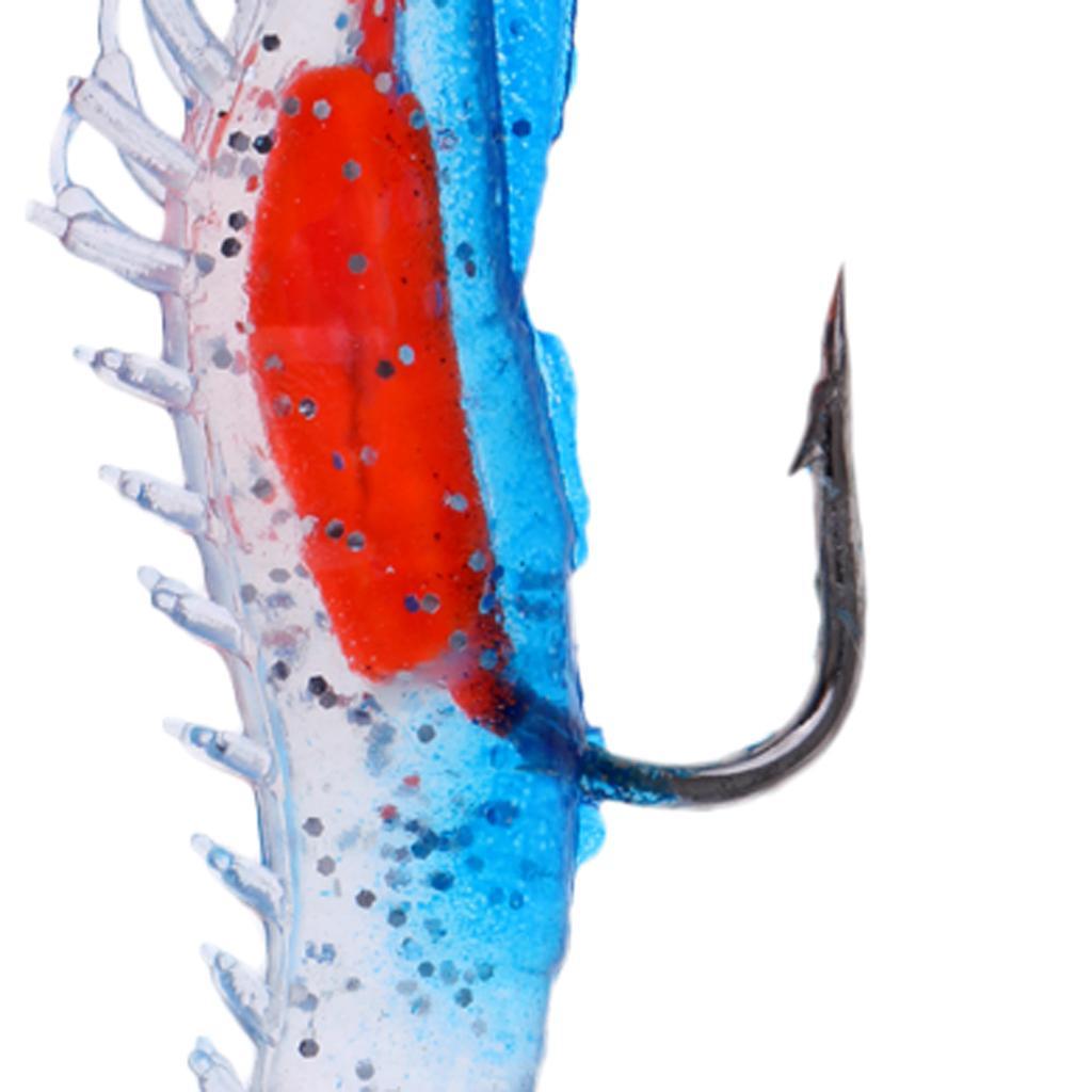 5Pcs Creative Shrimp Style Soft Prawn Sea Fishing Lure Simulation Hook Baits