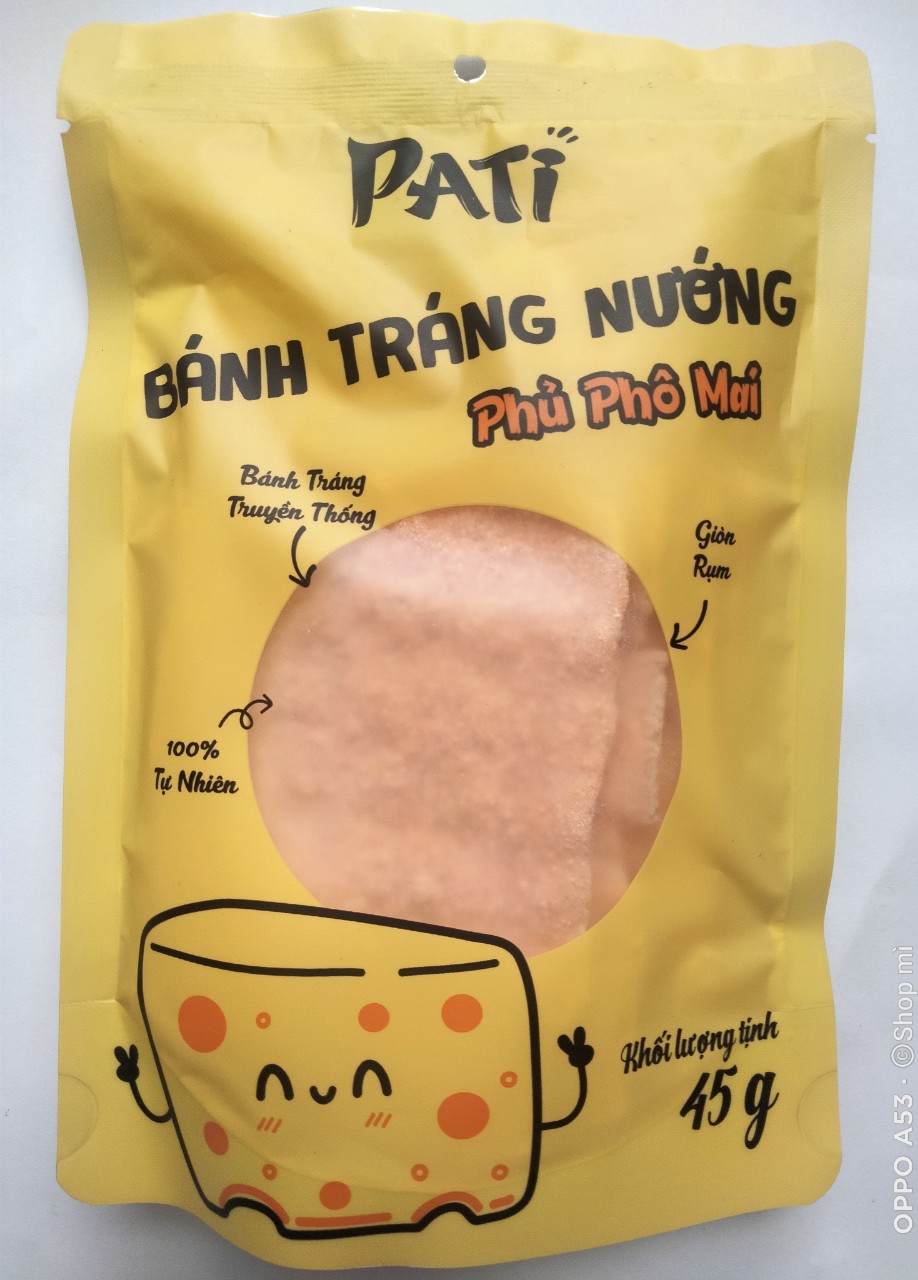 Bánh tráng nướng Hiệu Pati phủ phô mai 45gr