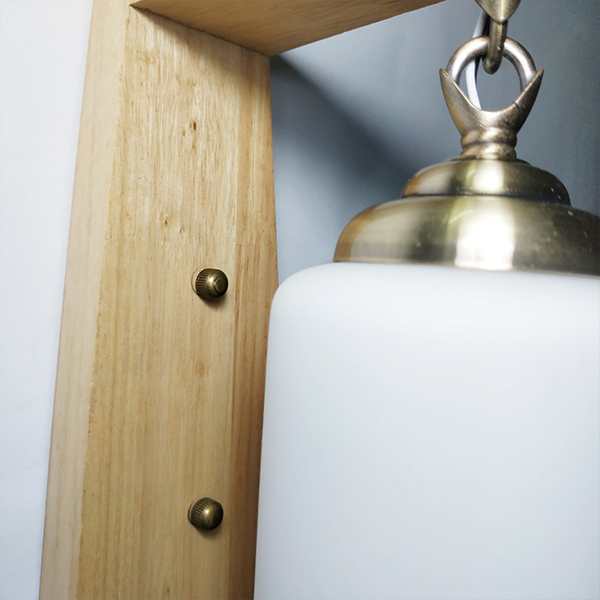 Đèn gắn tường đế gỗ cao cấp VINTAGE - tặng kèm bóng LED chuyên dụng