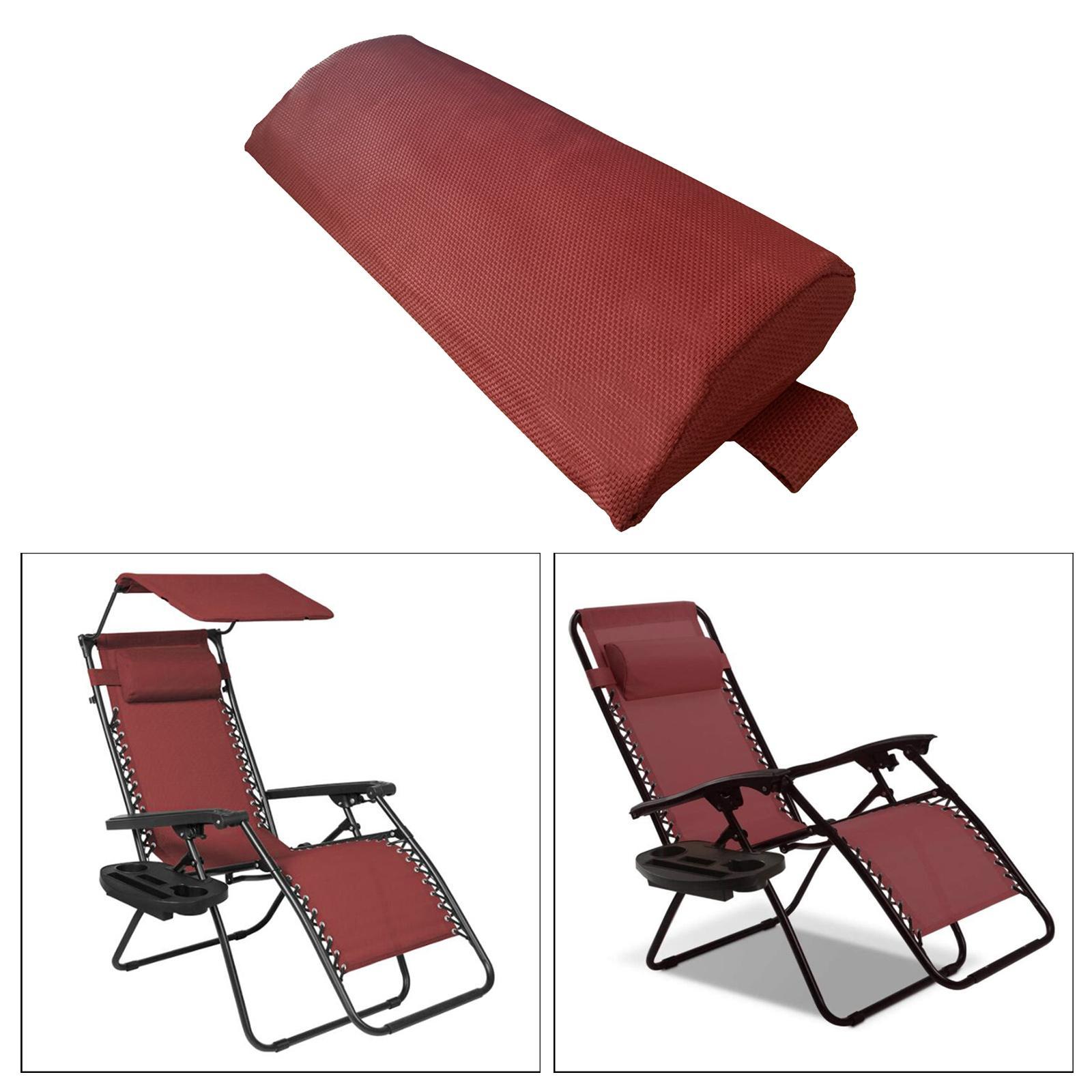 2X Headrest Pillow Lounge Chair Pillow Adjustable Beige