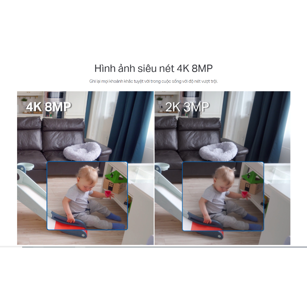 CAMERA WIFI TRONG NHÀ TAPO C260 8MP - HỖ TRỢ THU PHÓNG, XOAY 360 ĐỘ, ĐÀM THOẠI HAI CHIỀU, NHẬN DIỆN GƯƠNG MẶT, CẢNH BÁO