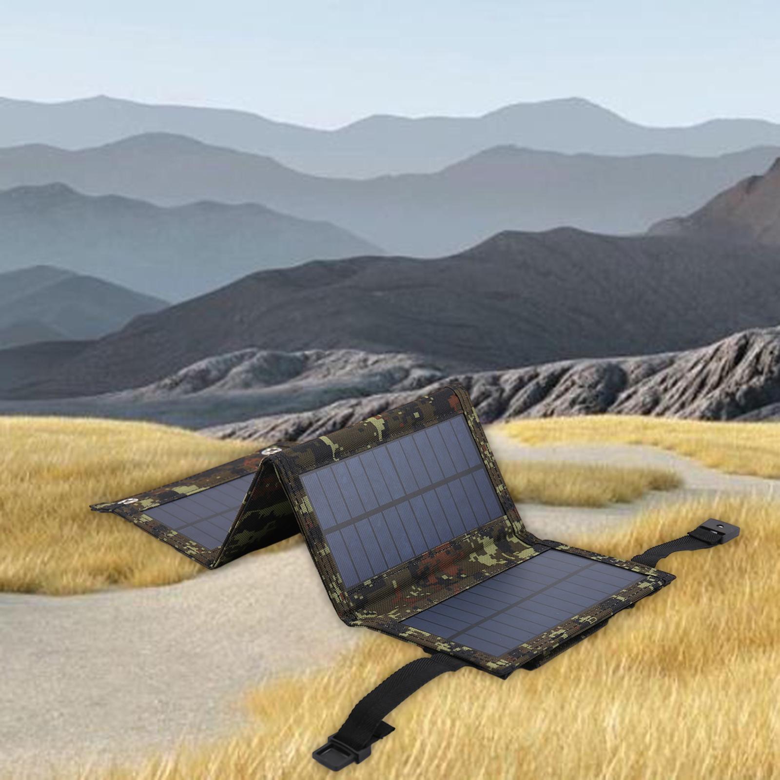 Folding Solar Panel with USB Port for Camping Laptop Backpacking