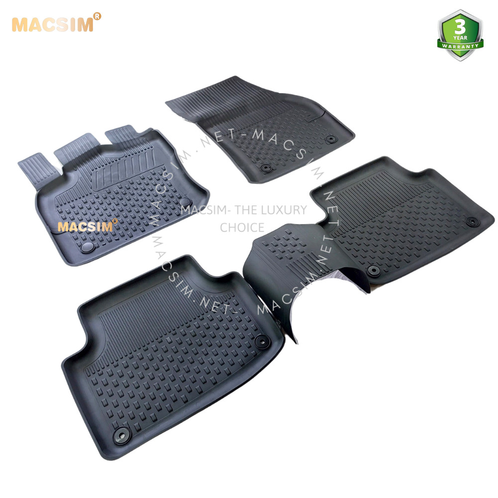 Thảm lót sàn ô tô nhựa TPE Silicon Volkswagen Tiguan 2016- 2020 Black, Beige Nhãn hiệu Macsim