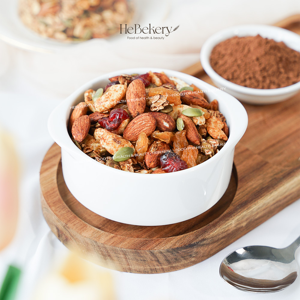 Granola Truly Healthy HEBEKERY by HEBE - Ngũ Cốc Dinh Dưỡng Lành Mạnh Tự Nhiên - Vị Choco