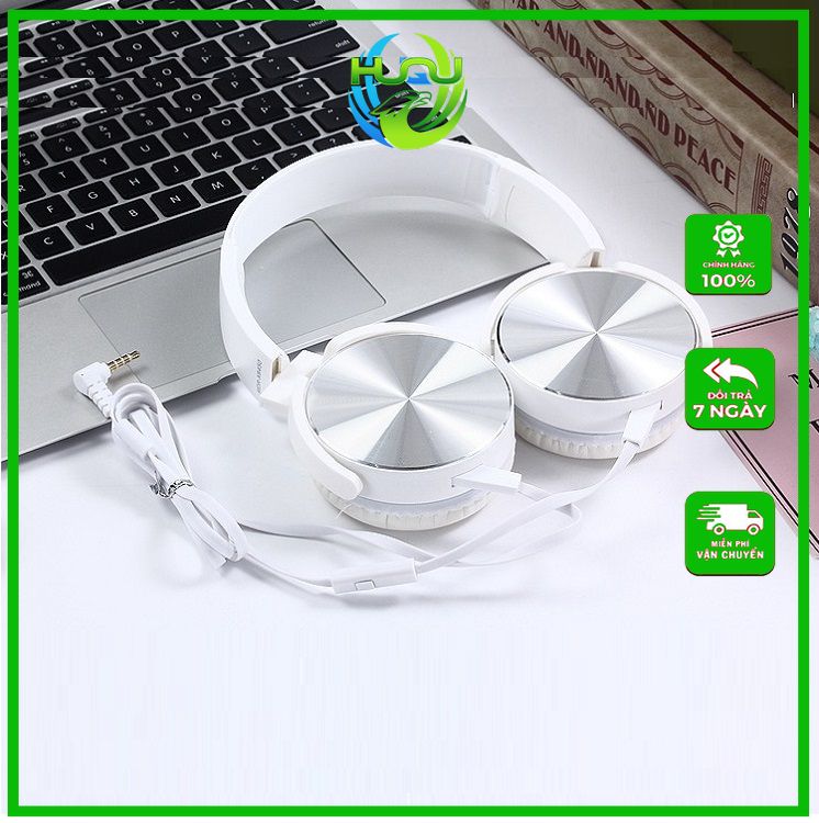 Tai Nghe Có Dây HuQu HQ-XB450 - Thiết Kế Đệm Tai Êm Ái - Hàng Chính Hãng