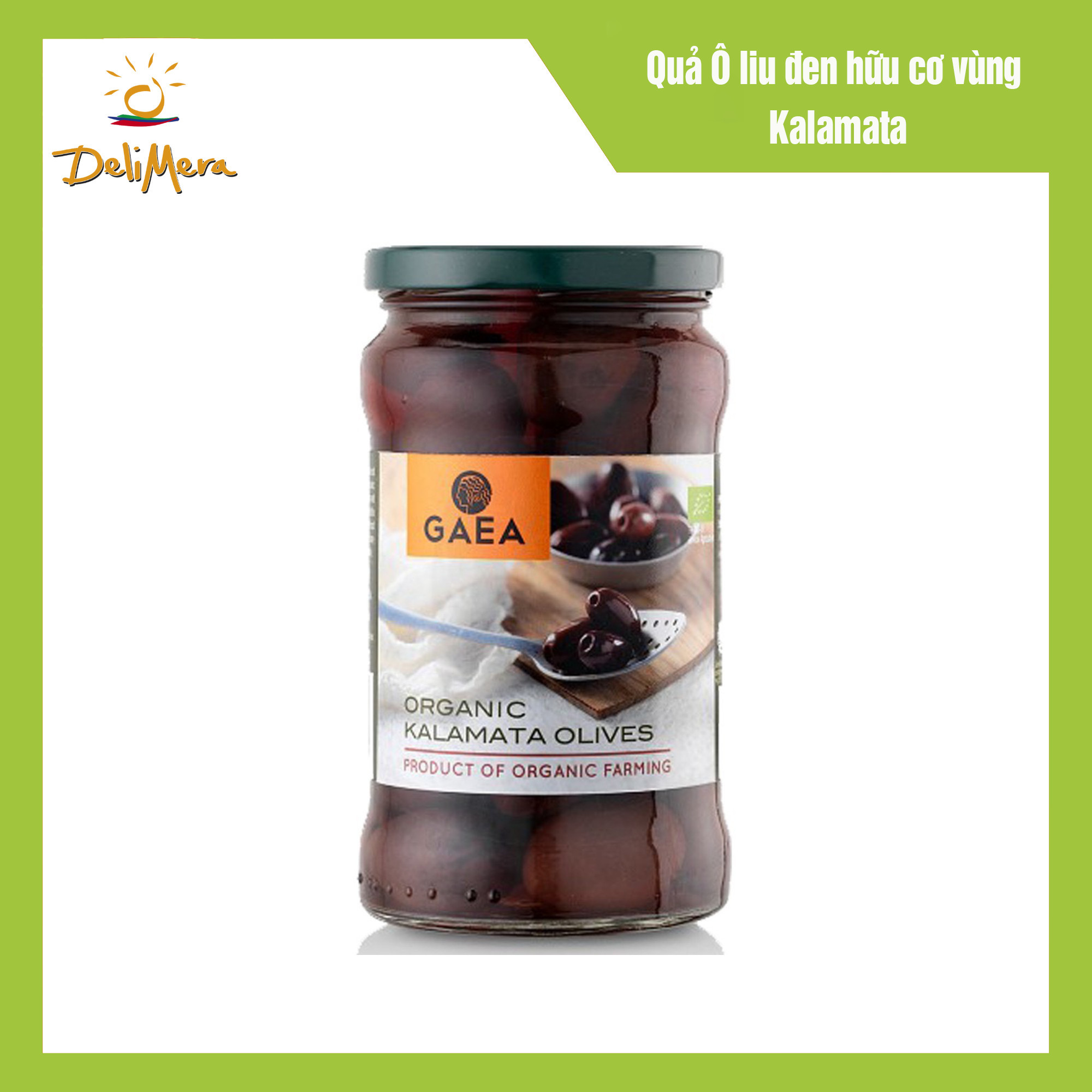 Quả Ô Liu Gaea Đen Hữu Cơ Vùng Kalamata (300g)