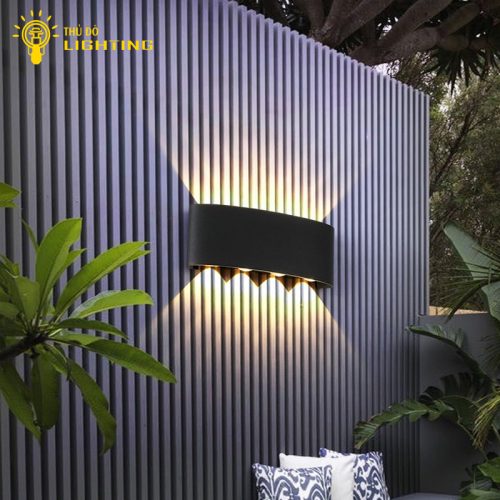 Đèn Tường LED Treo Phòng Khách Phòng Ngủ Cầu Thang Đèn Hắt B052 Combo 2 Màu Đen/ Trắng  Công Suất 6W/8W