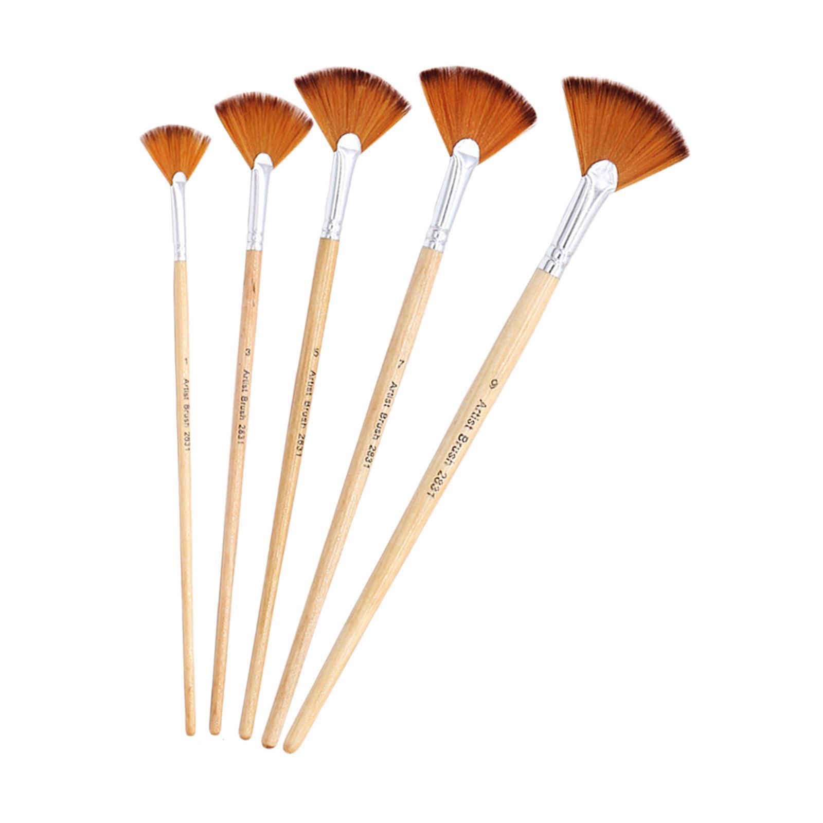5 Pcs Paint Brushes Artists Painting Acrylic Painting