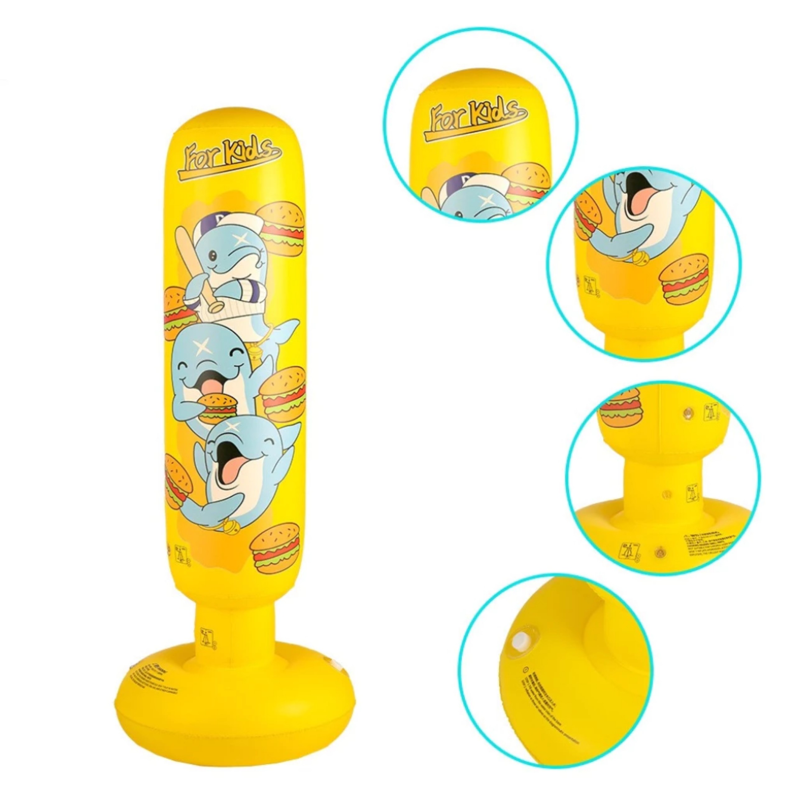 [Tặng kèm bơm] Đồ chơi Boxing bằng hơi, Đồ chơi vận động cho bé