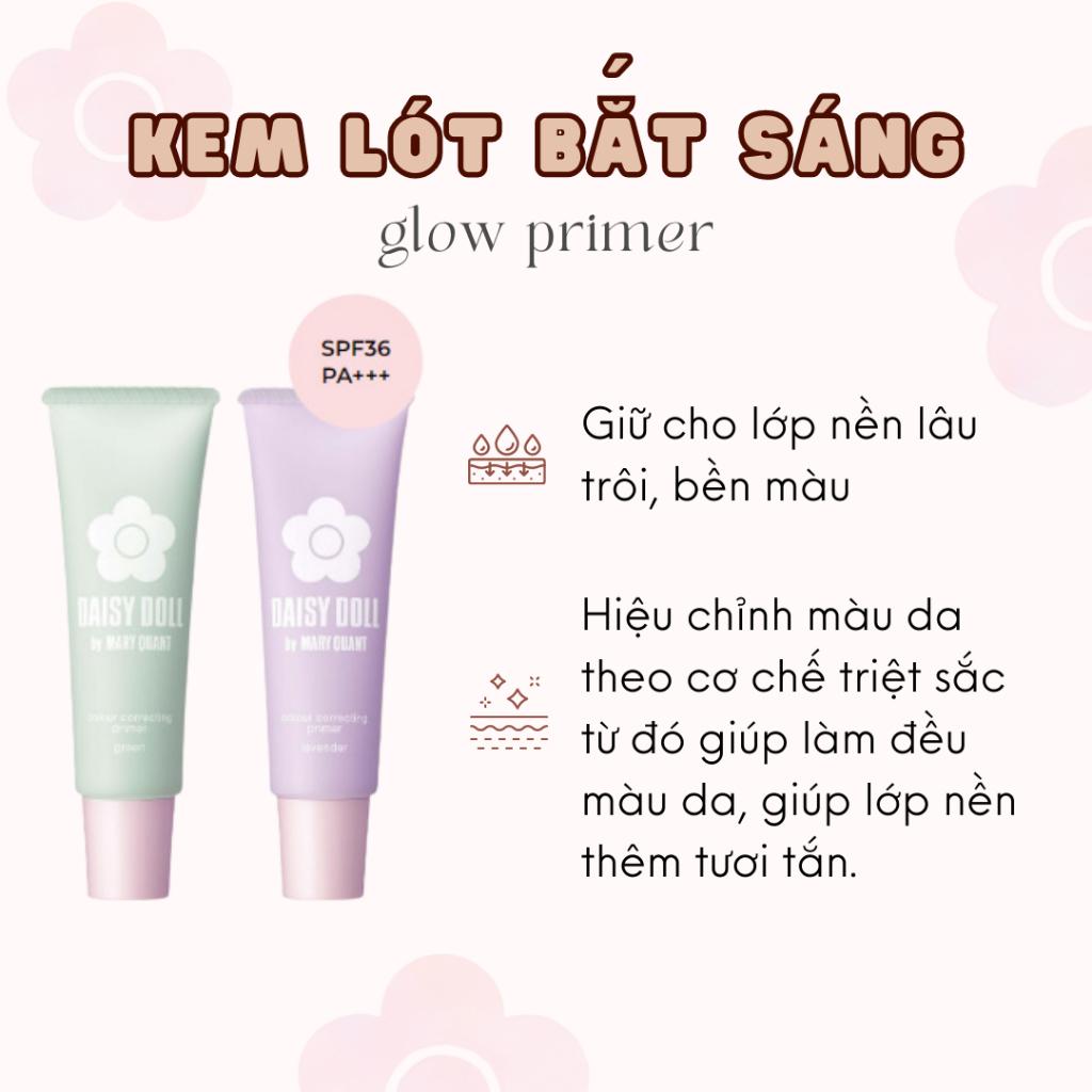 Kem Lót Hiệu Chỉnh Màu Da Daisy Doll Nhật Bản Tạo Lớp Lót Cho Da Căng Bóng, Sáng Mịn Màu Tím 30g