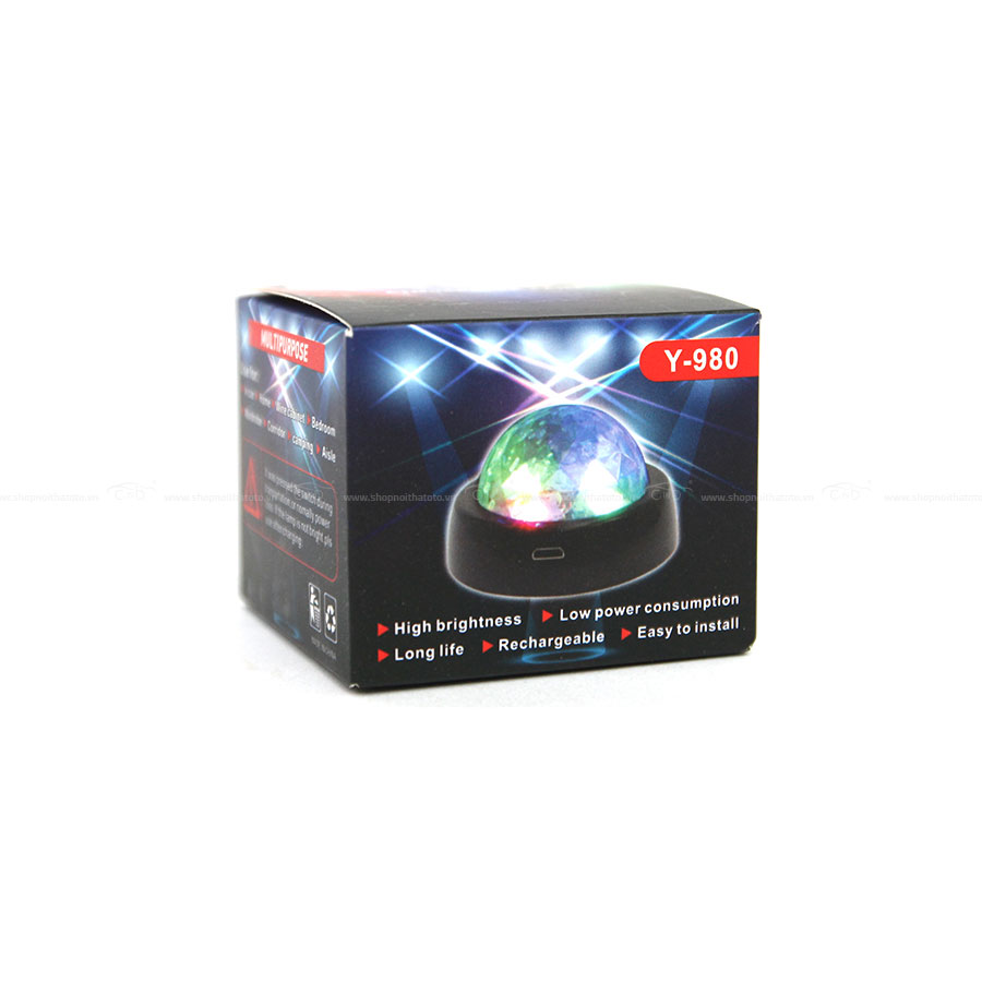 Đèn Led Cảm Ứng Âm Thanh Trên Ô Tô CIND Y-980 5V 2W