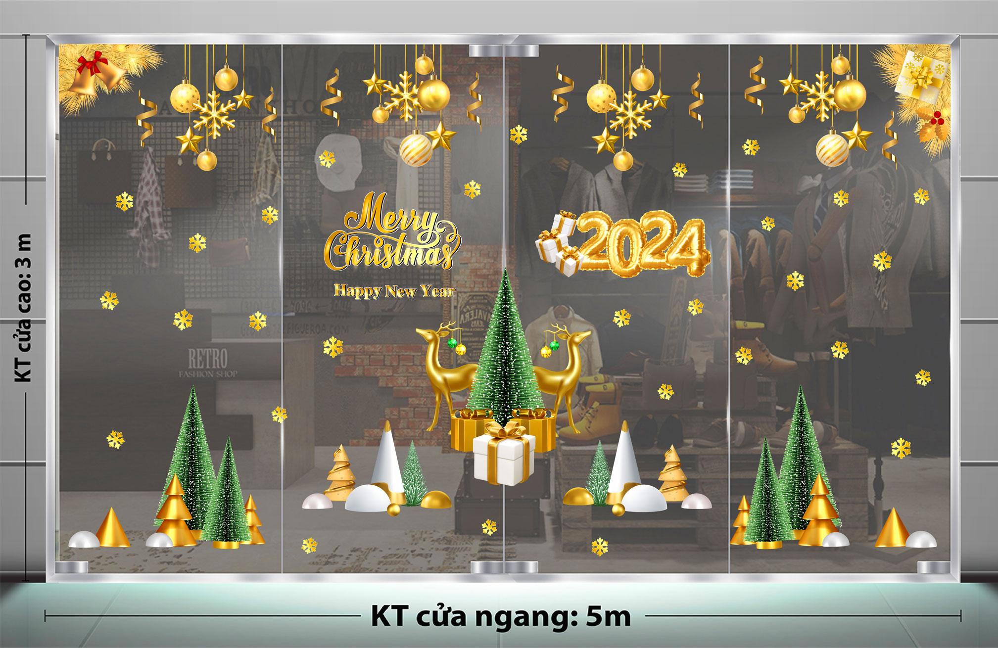 Decal trang trí NOEL 2024 combo số 141