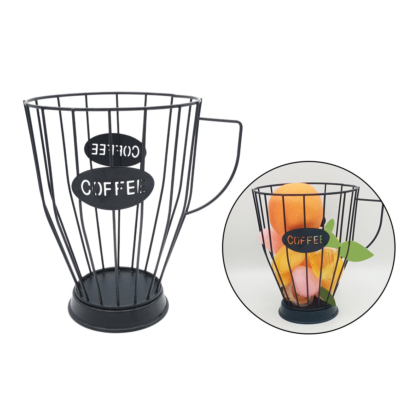 Coffee Capsule Storage Basket Holder Home Kitchen Organizer Black Small