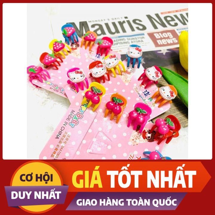 VỈ 6 KẸP CÀNG CUA PHIÊN BẢN NHỎ CUTE GẮN CHARM BẮT MẮT ĐÁNG YÊU CHO BÉ- NUNAM SHOP