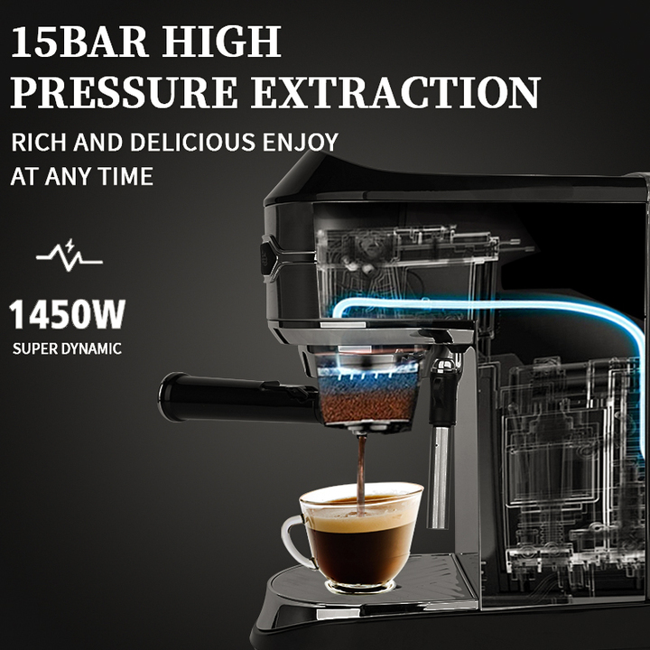 Máy pha cà phê Espresso DSP KA3065 1450W - Áp lực bơm 15bar - HÀNG NHẬP KHẨU