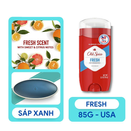 Sáp khử mùi Old Spice Pure Sport, Original, Fresh, Timber, Fiji, Bearglove, Wolfthorn dành cho nam mẫu mới