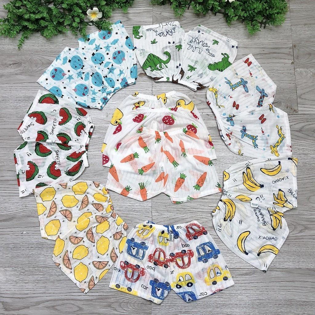 Quần chục đùi cotton giấy cho bé từ sơ sinh đến 14kg - A SHOP 01