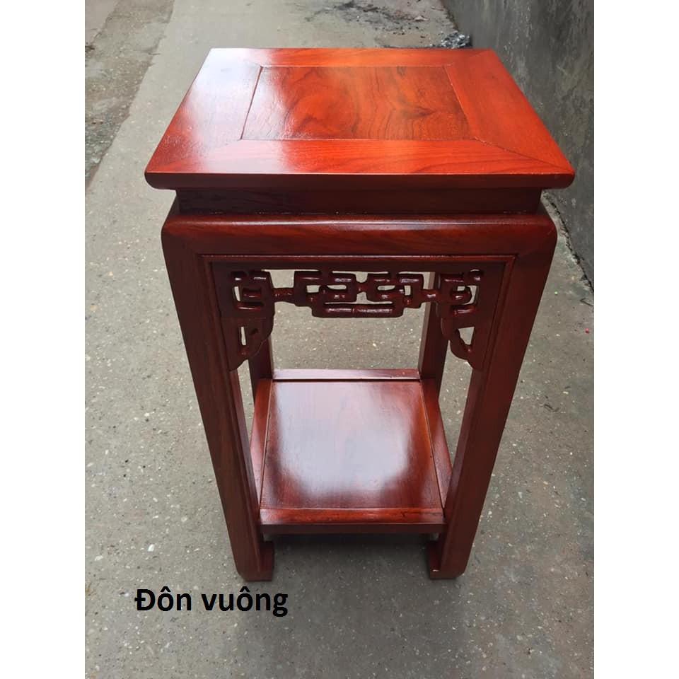 Đôn vuông gỗ lim (cao 70, 80cm, mặt 30 x 30 cm)