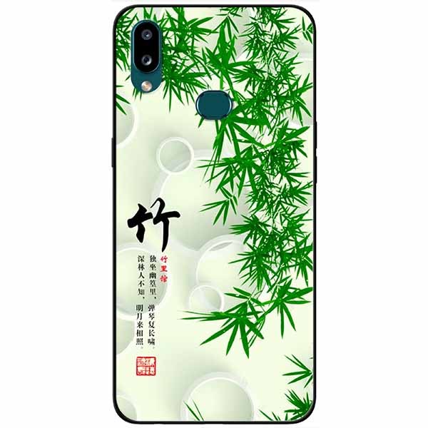 Ốp lưng dành cho Samsung A10s mẫu Thư Pháp Lá Tre