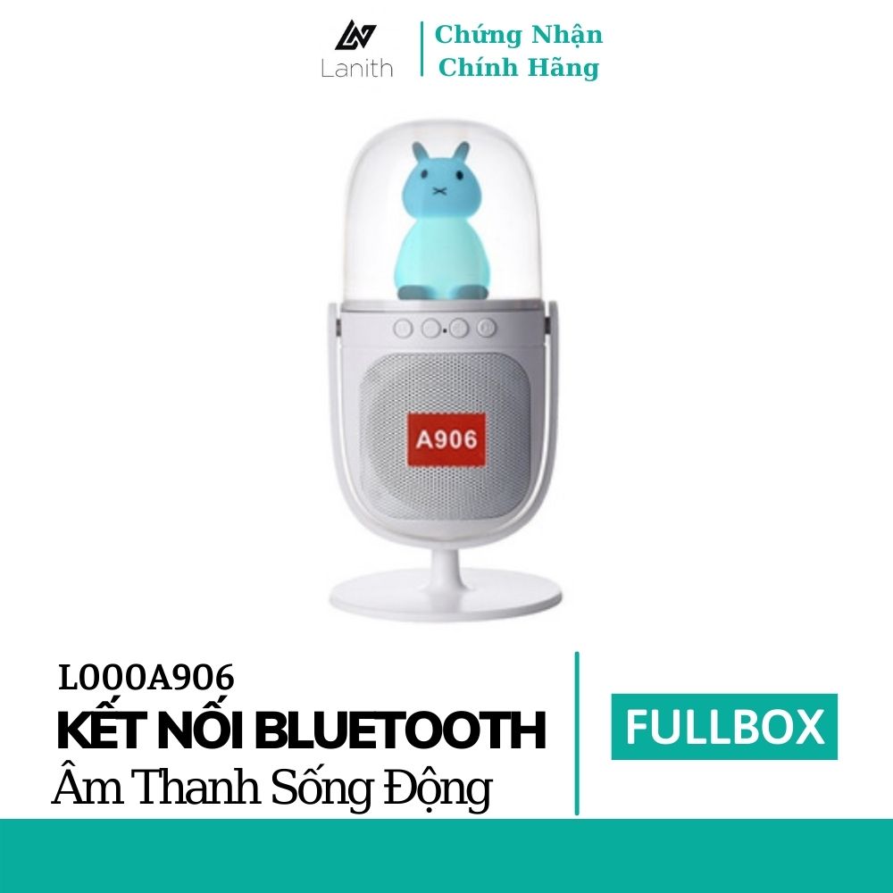 Loa Bluetooth Thỏ LANITH A906 Có Đèn Led RGB - Có Thể  Để Bàn Trang Trí Hỗ Trợ Thẻ Nhớ, Jack 3.5, USB - Hàng nhập khẩu