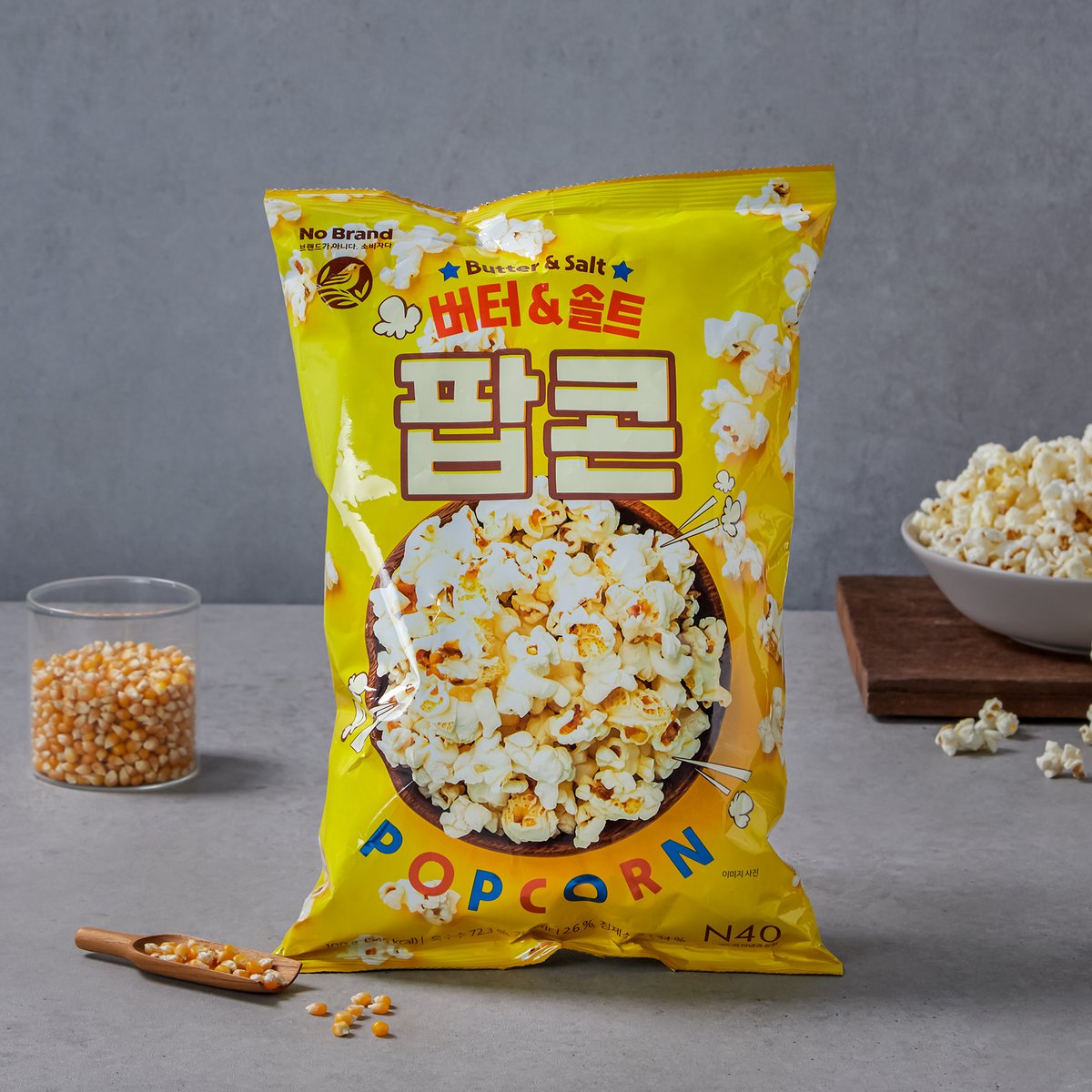 Snack Bắp Rang, Bắp Nổ Ăn Liền Vị Bơ Muối Mặn No Brand 100g