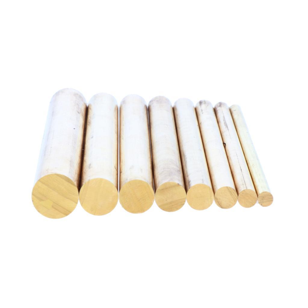 2pcs 4mm 5mm Dia, 4''/10cm Length Solid Brass Round Rod Bar