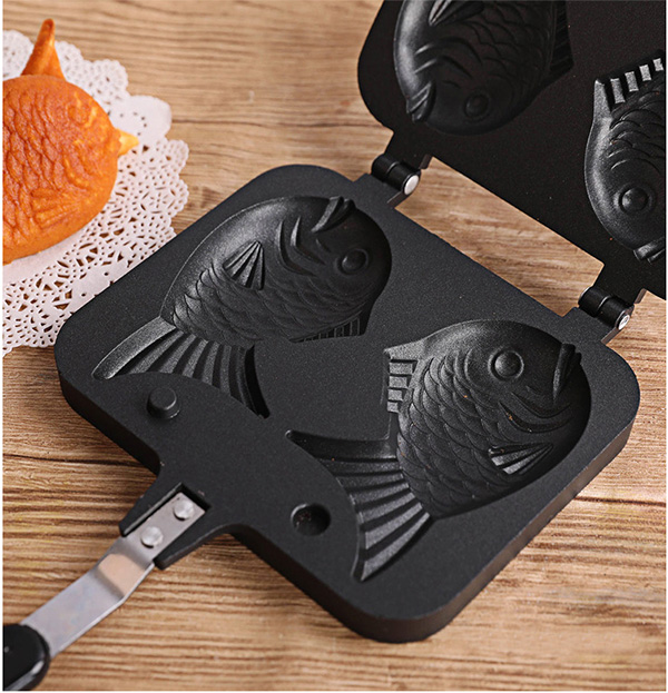 Khuôn Làm Bánh Cá Nhật Chống Dính Taiyaki Loại 1 - 2 Bánh Hàng VNCLC