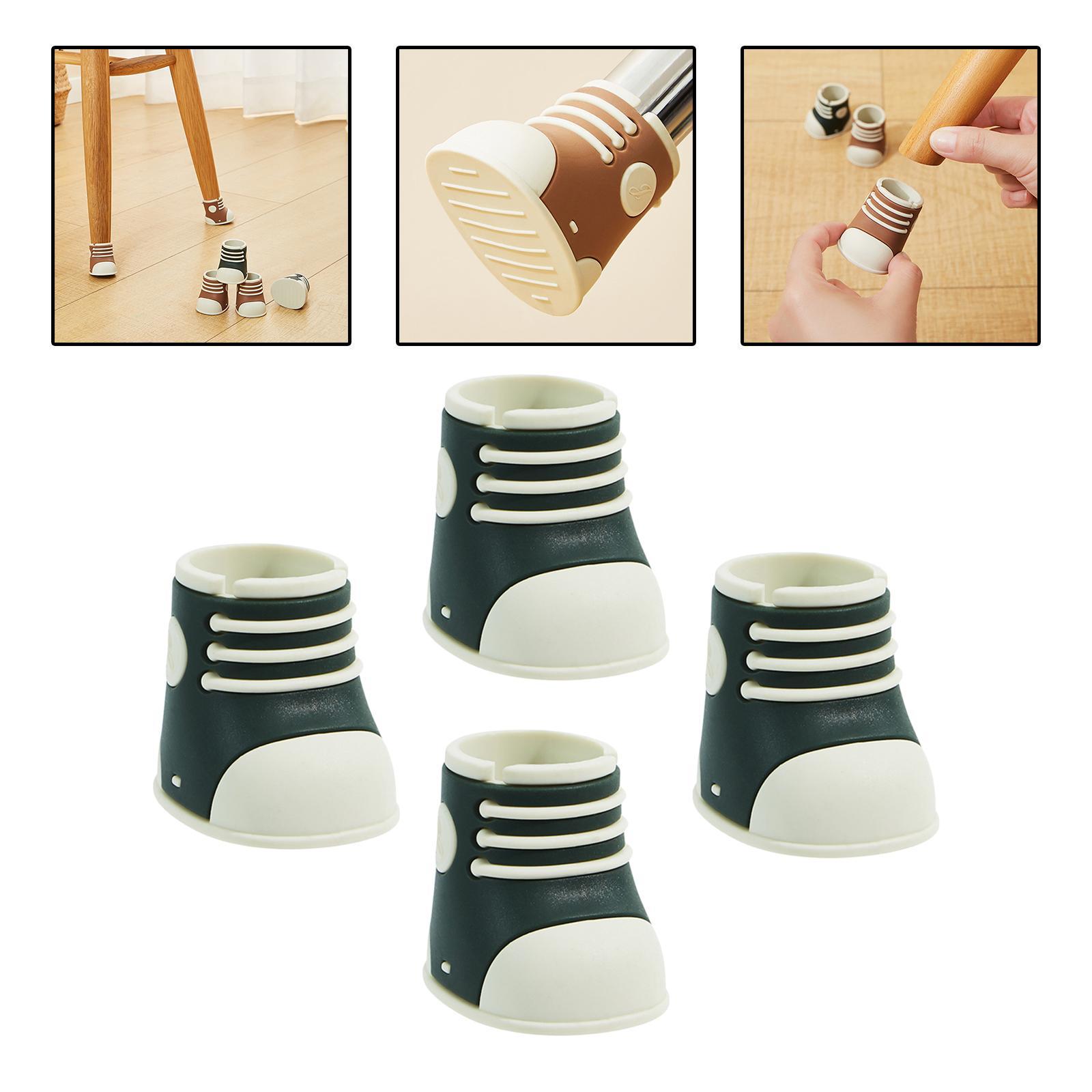 4x Chair Leg Caps Covers Pads Silicone Chair Leg Floor Protectors for Office Bed