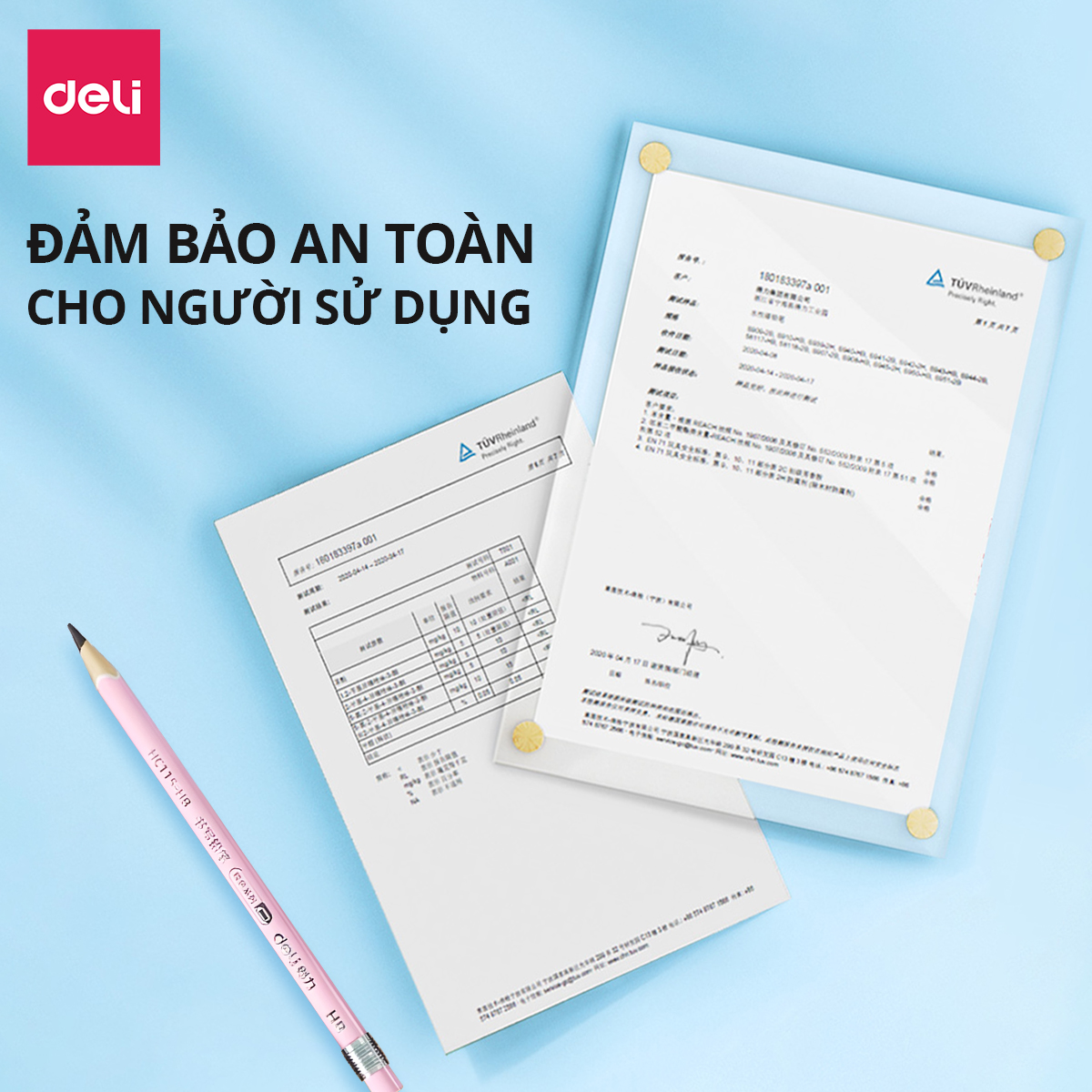 Bút Chì Gỗ 2B Deli Kèm Đầu Tẩy Màu Pastel - Chì Đậm An Toàn Nhạy Với Máy Chấm Thi Phù Hợp Học Sinh Văn Phòng Luyện Chữ