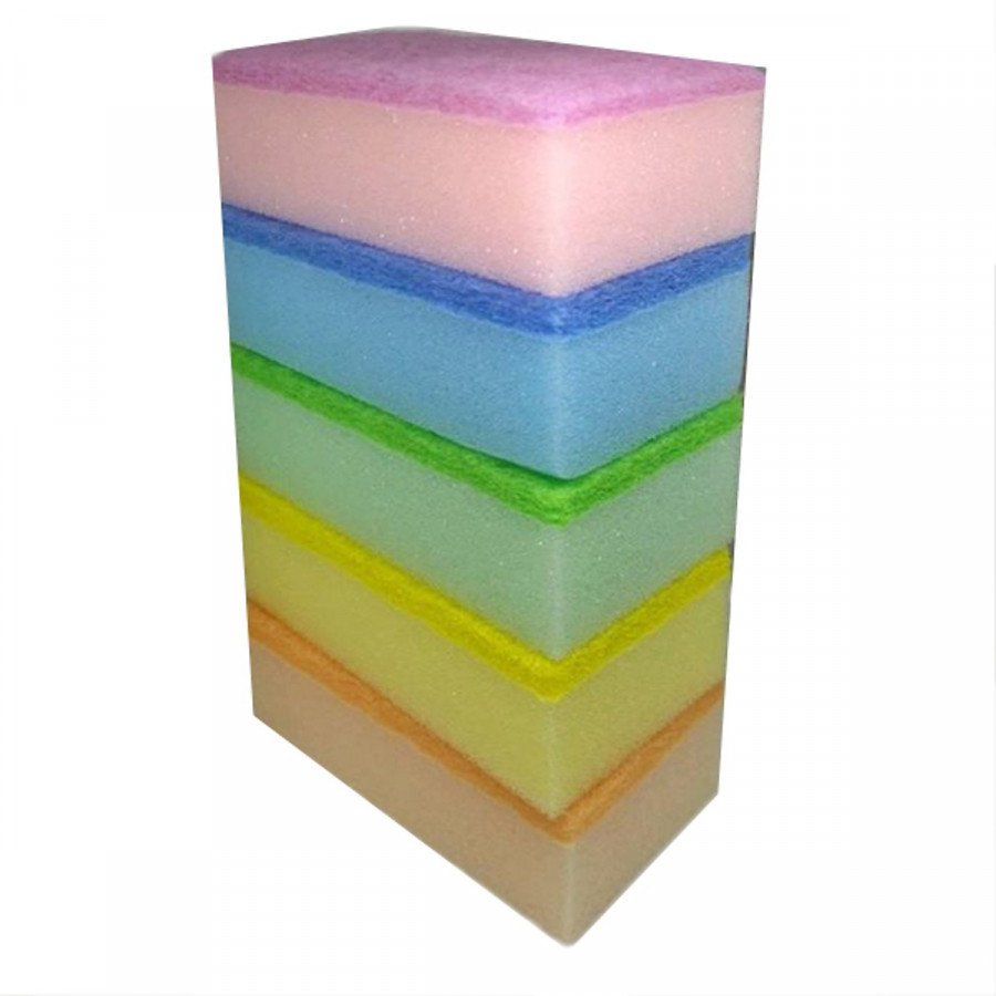 Bộ 3 set mút xốp rửa bát nhiều màu có mặt ráp tiện dụng- Hàng nội địa Nhật