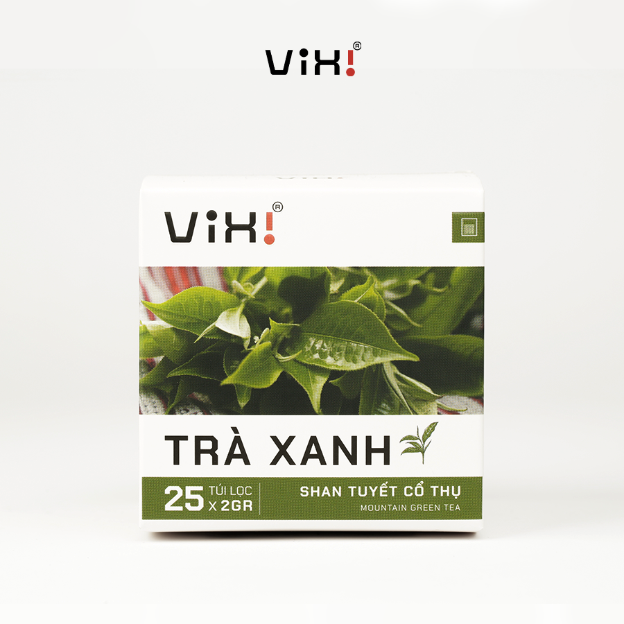 Trà xanh túi lọc ViXi từ trà Shan Tuyết cổ thụ hộp 50gr