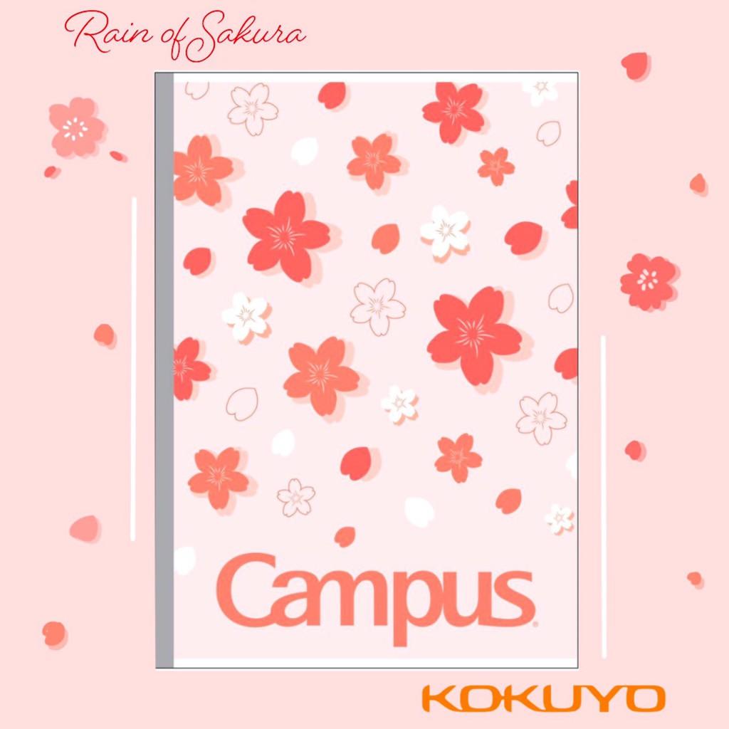 Vở Kẻ 4 Ly Ngang Campus Series Rain Of Sakura 200 Trang Khổ A5/B5