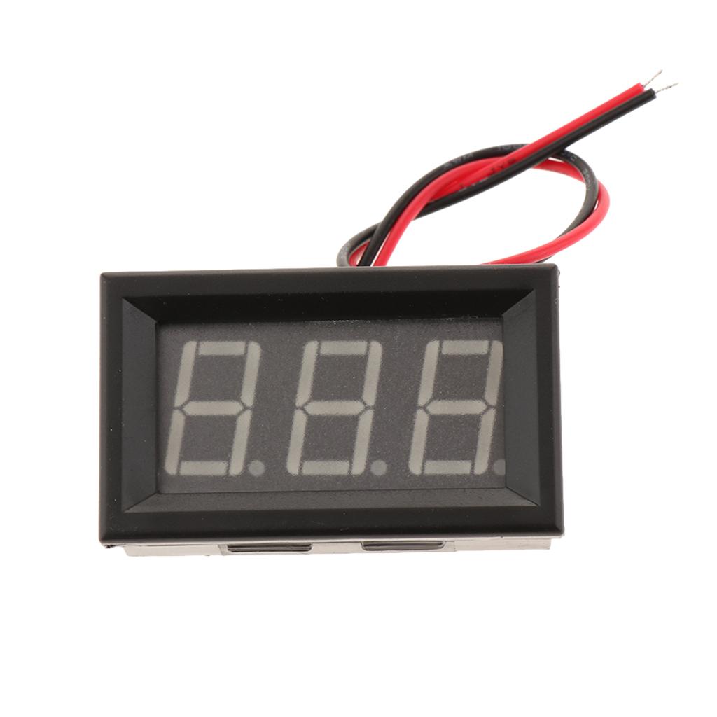 Mini DC 3.5-30V Voltmeter LED Panel 3-Digital Display Voltage Meter 2-wire