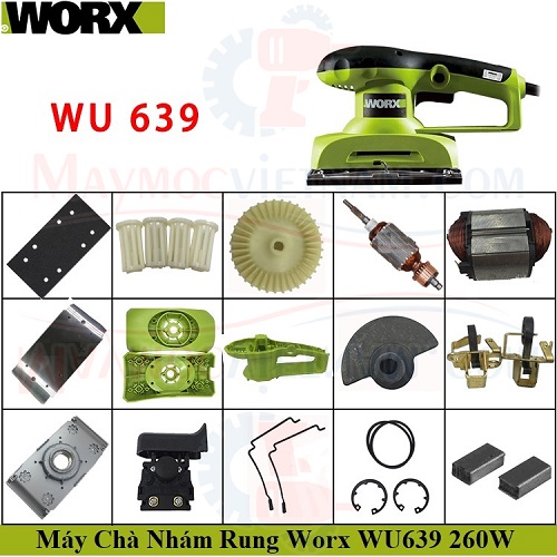 Máy Chà Rung, Chà Nhám Rung Worx Green WU639 260W