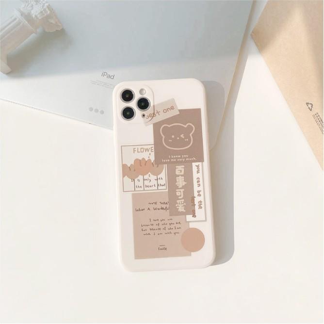 Ốp lưng dành cho iphone Gấu Best One Trắng Cạnh Vuông 6/6plus/6s/6splus/7/7plus/8/8plus/x/xr/xs/11/12/pro/max/plus/promax
