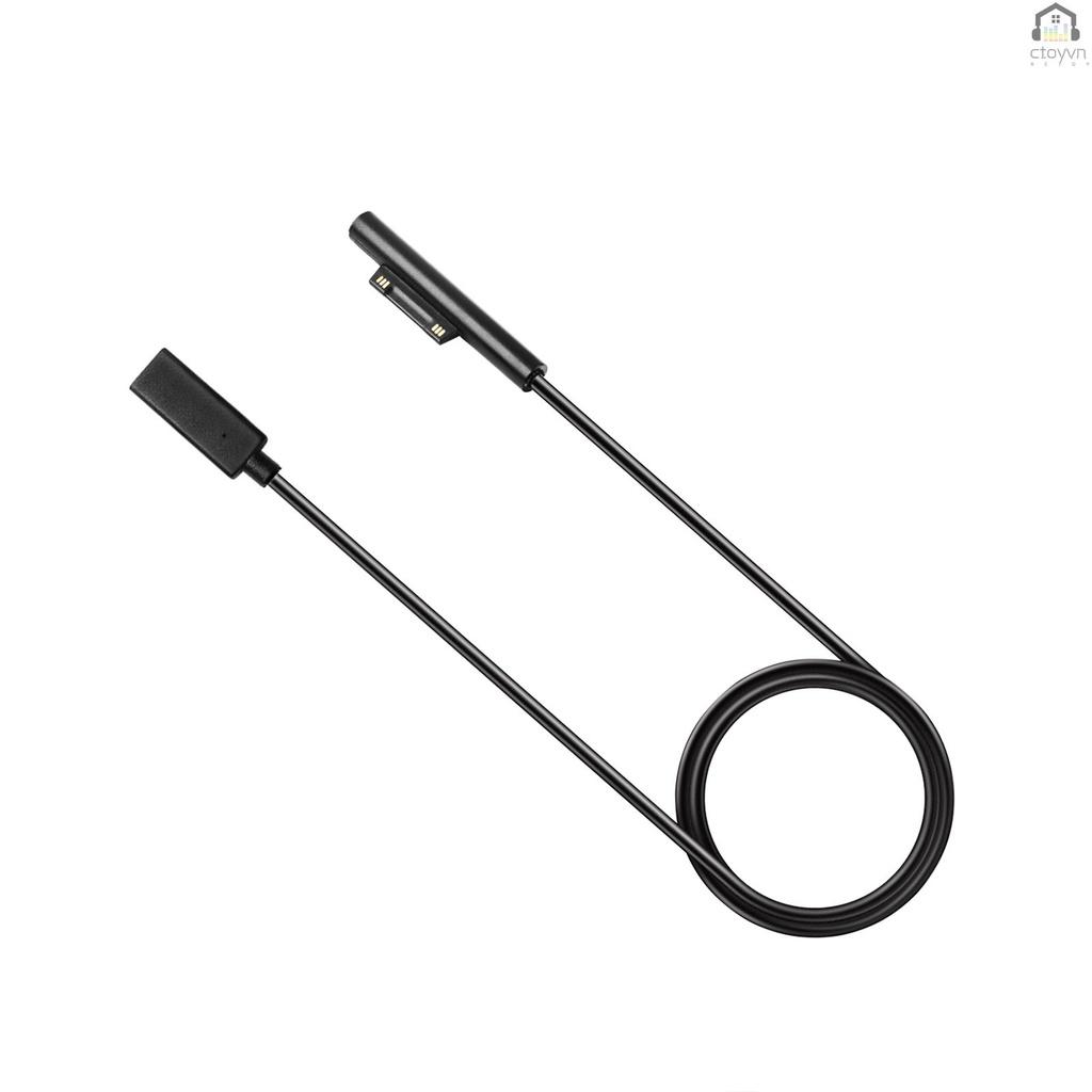 Bộ chuyển đổi sạc USB Type C PD 15V cho Microsoft Surface Pro 7/6/5/4/3/GO/BOOK Laptop 1/2