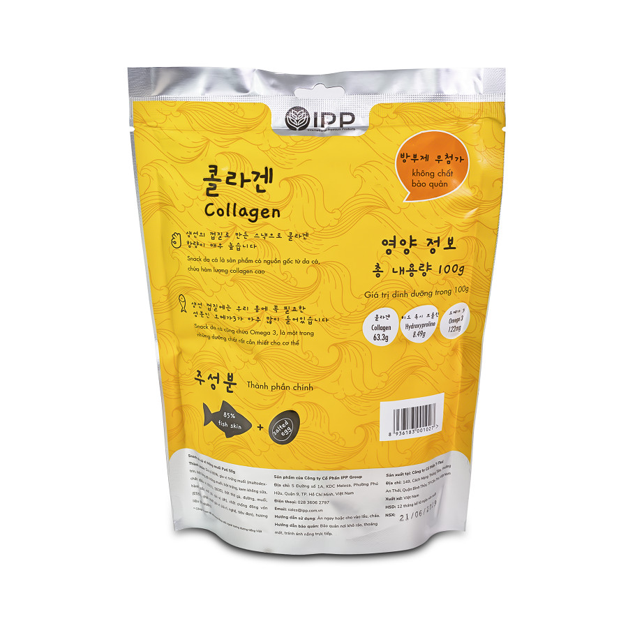 Snack da cá sấy giòn vị trứng muối 50g
