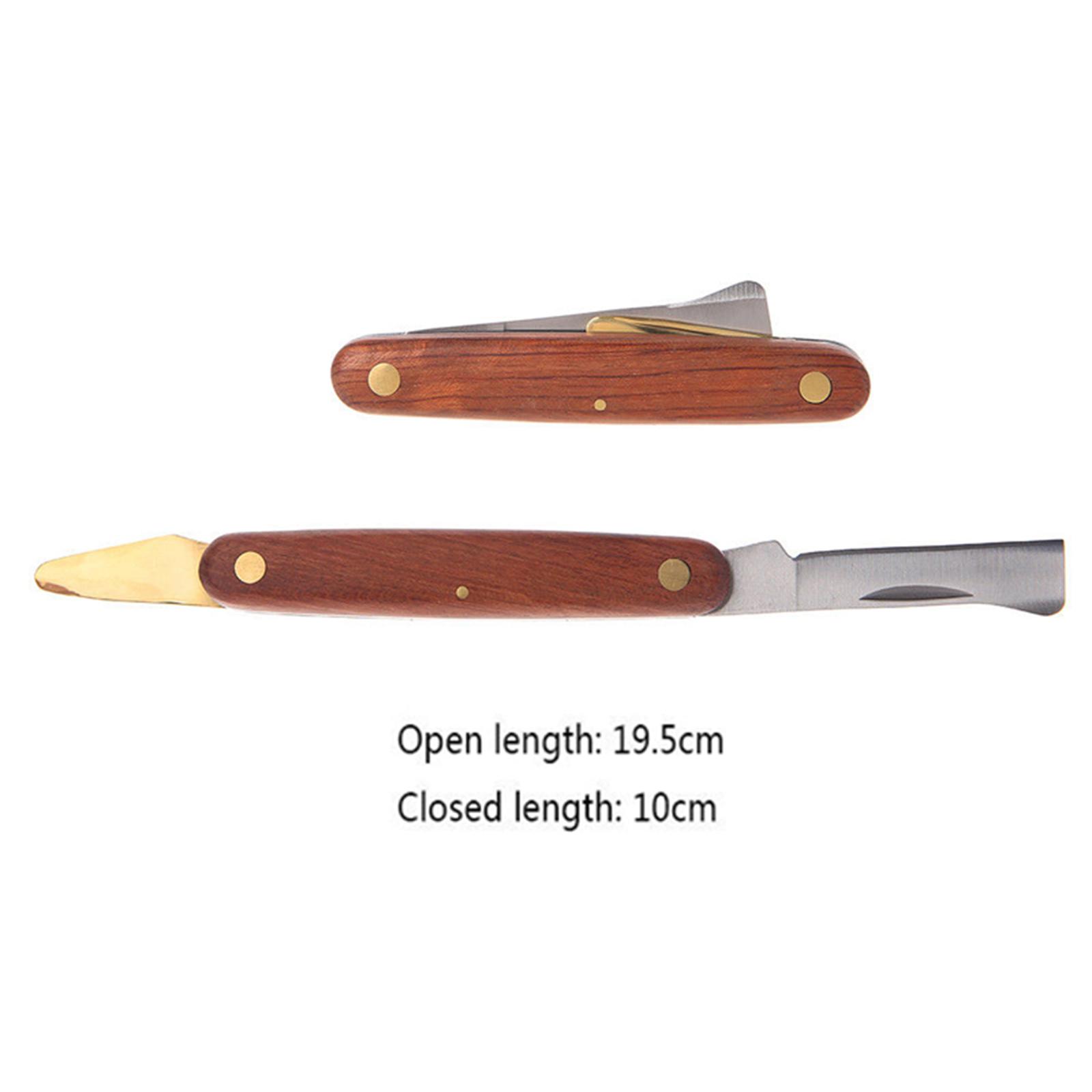 Garden Budding Knife Folding Cutting Tool Pruning Grafting Knife with Wooden Handle Folding Fruit Grafting Machine