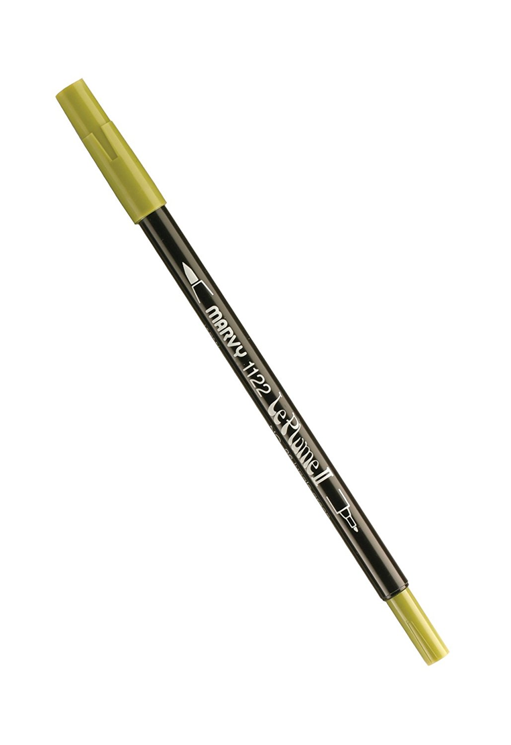 Bút lông hai đầu màu nước Marvy LePlume II 1122 - Brush/ Extra fine tip - Jungle Green (96)