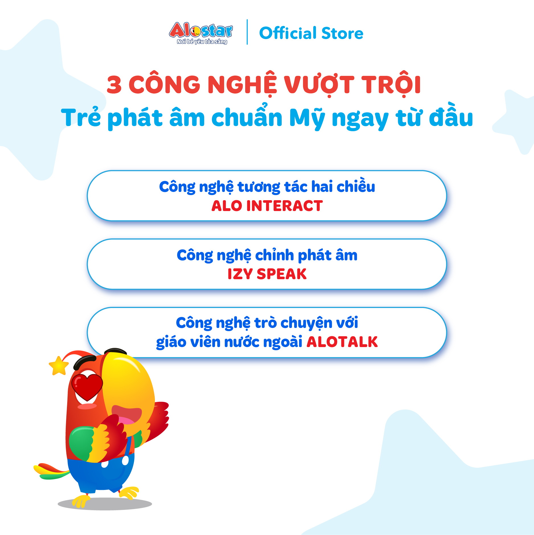 ALOSTAR - Mã kích hoạt app học tiếng Anh cho trẻ 2-7 tuổi Áp dụng trên toàn quốc
