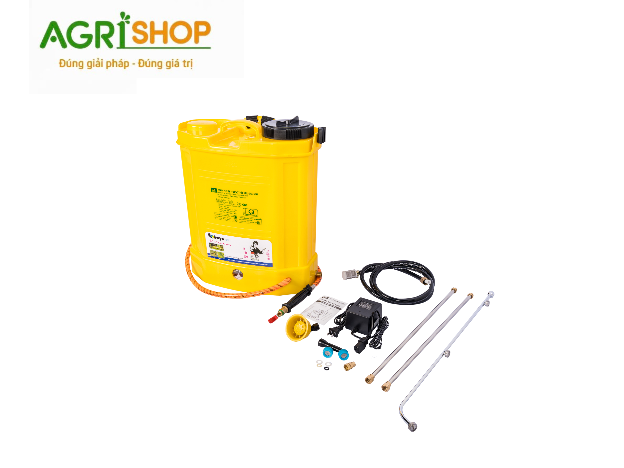 Bình phun thuốc bằng điện BMC 18L 3.0 LA - hút nước ngoài