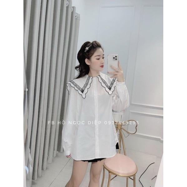 ÁO SƠ MI CỔ PHỐI REN