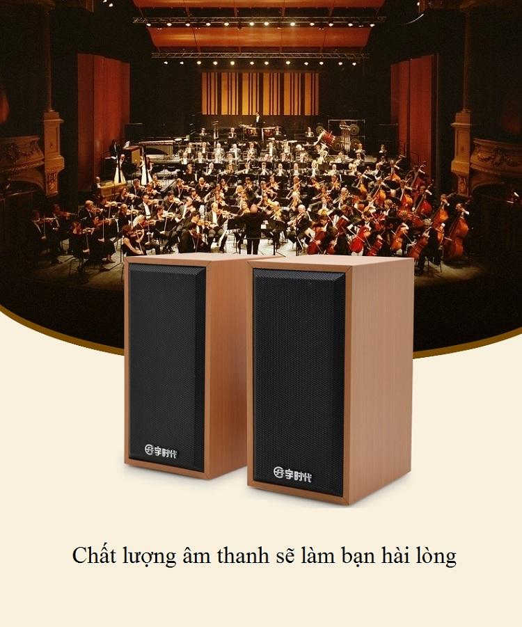 Bộ 2 loa máy tính để bàn siêu trầm V-07 - Hàng Nhập Khẩu