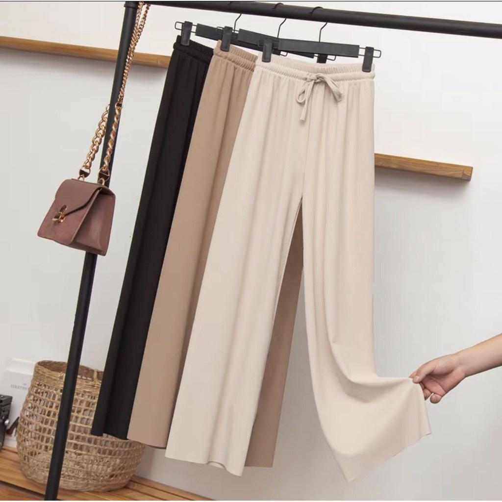 Quần suông ống rộng chất tăm siêu mát lạnh